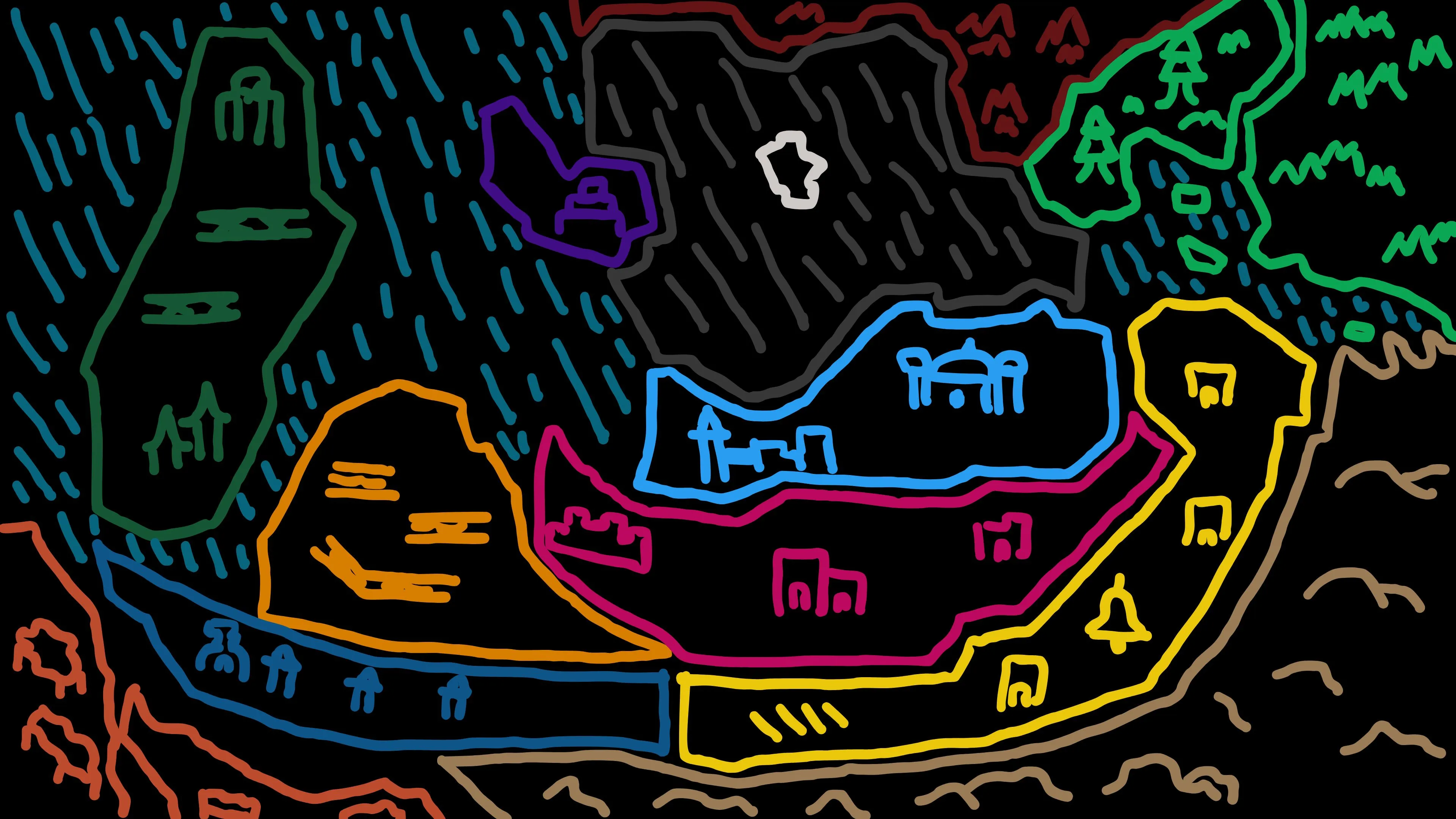 Map of Edelith and surrounding regions